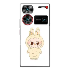 Чехол с принтом Лабубу для ZTE Nubia Z60 Ultra (Бежевый Лабубу)