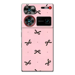 Чехол банты для ZTE Nubia Z60 Ultra (Черные бантики)