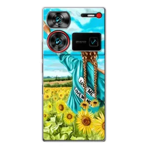 Чехол Стильные девушки на ZTE Nubia Z60 Ultra (Девушка на поле)
