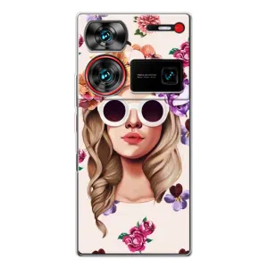 Чехол с картинкой Модные Девчонки ZTE Nubia Z60 Ultra (Девушка в очках)