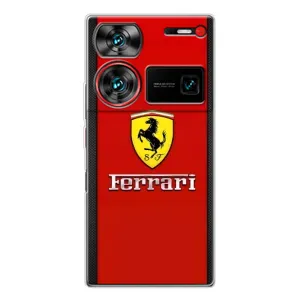 Силиконовый бампер с картинкой машины на ZTE Nubia Z60 Ultra (Ferrari Logo)