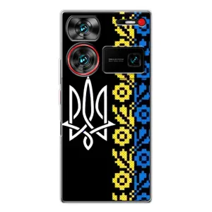 Силиконовый Чехол на ZTE Nubia Z60 Ultra (Герб и вышыванка)