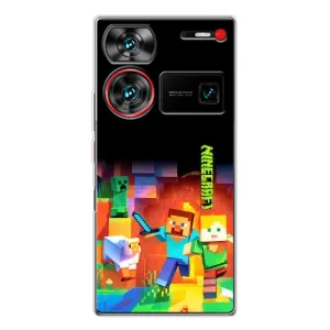 Чехлы для ZTE Nubia Z60 Ultra (Персонажи Майн Крафт) (Герой Майнкрафт)