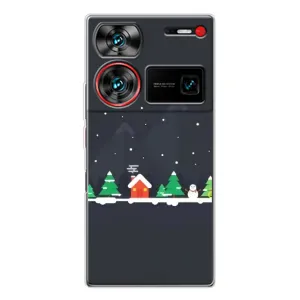 Силіконовий бампер на різдво для ZTE Nubia Z60 Ultra (Місто зимове)