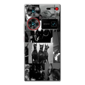 Чехол ДОБЕРМАН для ZTE Nubia Z60 Ultra (Коллаж Доберман)