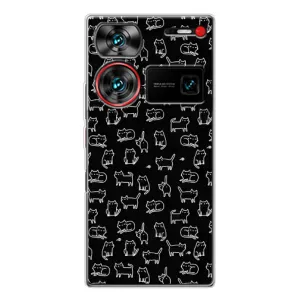 Чехол на тематику: Коты для ZTE Nubia Z60 Ultra (Котики на черном)