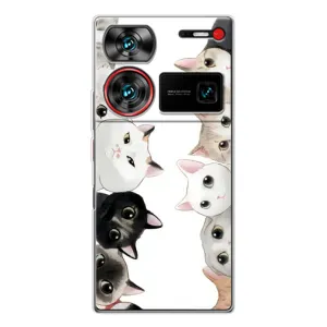 Силиконовый чехол с котиком для ZTE Nubia Z60 Ultra (Коты)