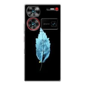 Чехол с картинками на черном фоне для ZTE Nubia Z60 Ultra (Листочек)