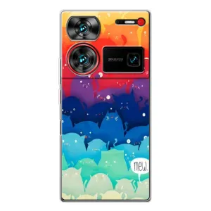 Силиконовый чехол с котиком для ZTE Nubia Z60 Ultra (Mew)