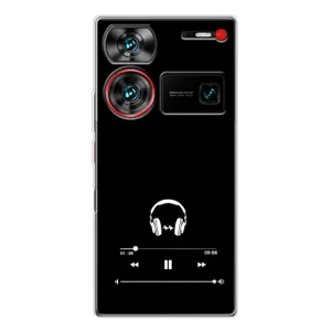 Чехол с картинками на черном фоне для ZTE Nubia Z60 Ultra (Плеер)