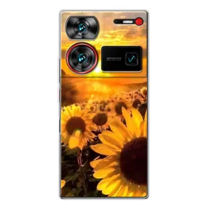 Чехол с Цветами для ZTE Nubia Z60 Ultra (поле подсолнухов)