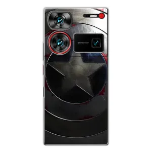 Чехол с Щитом Капитана Америки на ZTE Nubia Z60 Ultra (Ретро Щит Капитана)