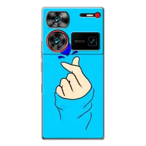 Чехлы (Знак сердечка) на ZTE Nubia Z60 Ultra (Сердце на синем)
