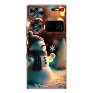 Чехлы на Новый Год ZTE Nubia Z60 Ultra (Снеговик праздничный)