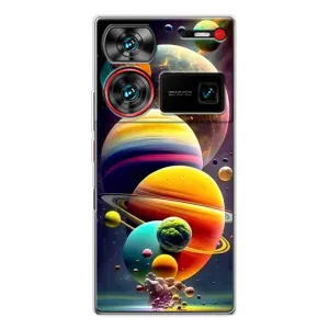 Чехол (ТПУ) с планетами на ZTE Nubia Z60 Ultra (Солнечна система)