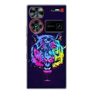 Силиконовый бампер с картинкой животных для ZTE Nubia Z60 Ultra (Тигр-Арт)