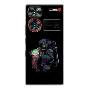 Силиконовый Чехол с принтом "Космонавты" на ZTE Nubia Z60 Ultra (В руках земля)