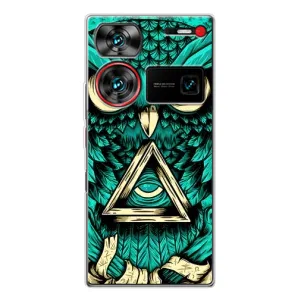 Чехлы с принтом СОВЫ для ZTE Nubia Z60 Ultra (Зеленая сова)