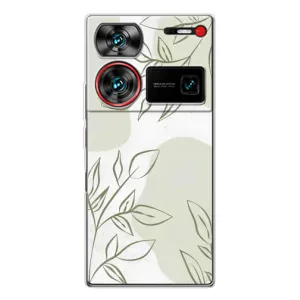 Чехол цветочный дизайн для ZTE Nubia Z60 Ultra (Зелёный дизайн)