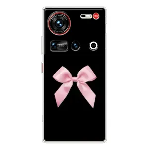 Чехол банты для ZTE Nubia Z70 Ultra (Бант на черном)