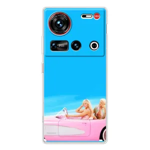Силиконовый Чехол Барби Фильм на ZTE Nubia Z70 Ultra (Барби и Кен)