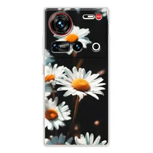 Чехол с ромашками на ZTE Nubia Z70 Ultra (Белые ромашки)