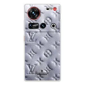 Текстурный Чехол Louis Vuitton для ЗТЕ Нюбия Z70 ультра (Белый ЛВ)