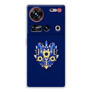 Чехол Укр Символика для ZTE Nubia Z70 Ultra (Цветущий Герб)