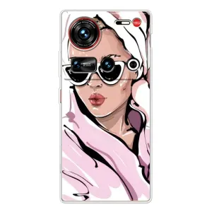 Чехол с картинкой Модные Девчонки ZTE Nubia Z70 Ultra (Девушка в халате)