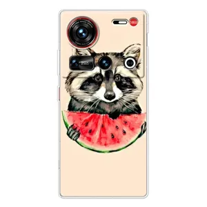 Силиконовый Чехол с Енотами на ZTE Nubia Z70 Ultra (Енот)
