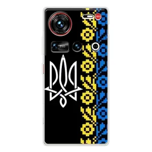 Силиконовый Чехол на ZTE Nubia Z70 Ultra (Герб и вышыванка)
