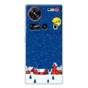 Силиконовый бампер на рождество для ZTE Nubia Z70 Ultra (Город в снегу)