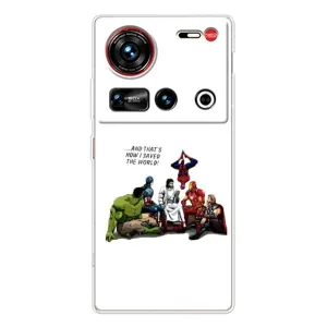 Чехлы для ZTE Nubia Z70 Ultra (Для Христиан) (Иисус супергерой)