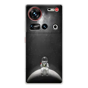 Силіконовый Чохол з принтом "Космонавти" на ZTE Nubia Z70 Ultra (Космонавт романтик)