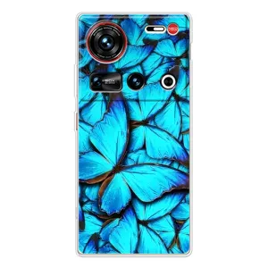 Силиконовый бампер с картинкой животных для ZTE Nubia Z70 Ultra (Крылья бабочек)