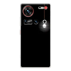 Чехол с картинками на черном фоне для ZTE Nubia Z70 Ultra (Лампочка)