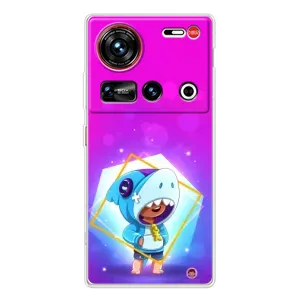 Чохол Бравл Старс для ZTE Nubia Z70 Ultra (Леон у костюмі Акули)