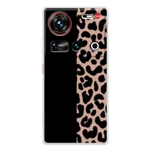 Чехол с леопардовым принтом на ZTE Nubia Z70 Ultra (Леопардовый фон)