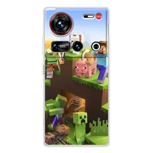 Чехлы для ZTE Nubia Z70 Ultra (Персонажи Майн Крафт) (Майн-крафт)