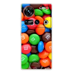 Чехол с изображением вкусной еды для ZTE Nubia Z70 Ultra (Разноцветные M&M'S)