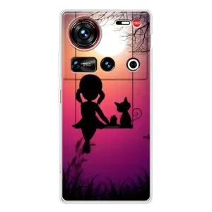 Дівчачий Чохол для ZTE Nubia Z70 Ultra (На гойдалці)
