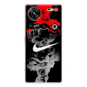 Силиконовый Чехол на ZTE Nubia Z70 Ultra с картинкой Nike (Nike дым)