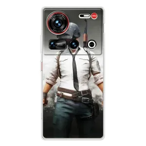 Силиконовый чехол с картинкой "Герой Pubg" на ZTE Nubia Z70 Ultra (Пабг)