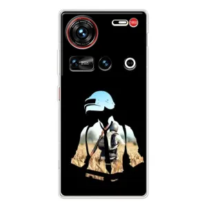 Силиконовый чехол с картинкой "Герой Pubg" на ZTE Nubia Z70 Ultra (Пубг мен)