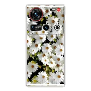 Чехол с ромашками на ZTE Nubia Z70 Ultra (Рамка в ромашках)