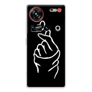 Чехлы (Знак сердечка) на ZTE Nubia Z70 Ultra (Сердце на черном)