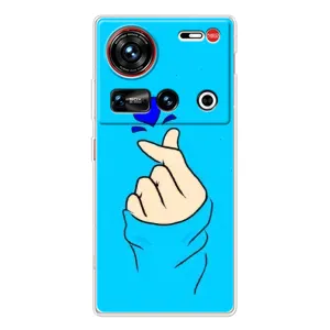 Чехлы (Знак сердечка) на ZTE Nubia Z70 Ultra (Сердце на синем)