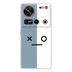 Силиконовые Чехлы (смешные стикеры) для ZTE Nubia Z70 Ultra (Серо-белый)