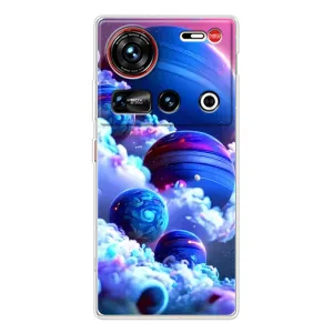 Чехлы КОСМОС для ZTE Nubia Z70 Ultra (Синие планеты)
