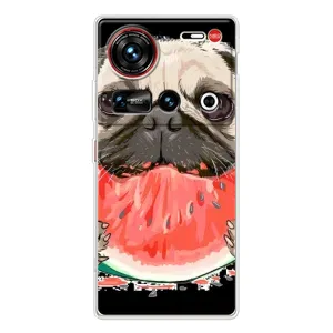 Чехол (ТПУ) Милые собачки для ZTE Nubia Z70 Ultra (Смешной Мопс)